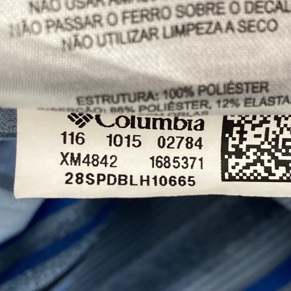 Columbia PFG Omni Shield Board Shorts Mens 38 Blue Striped Fishing Swim‎ Trunks